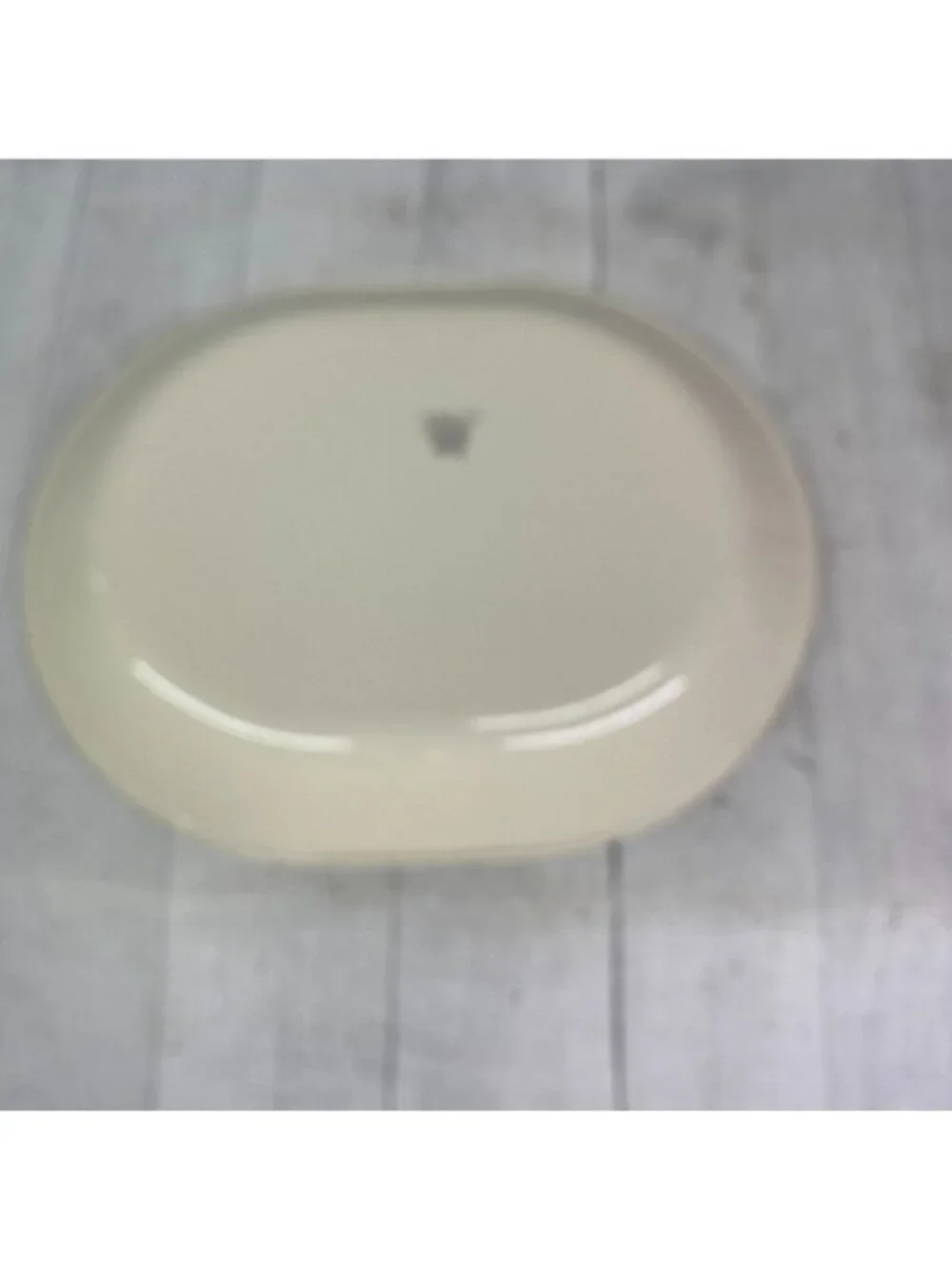 Corelle Corning ENGLISH BREAKFST Sandstone Floral Blue Pink Lines Oval Platter
